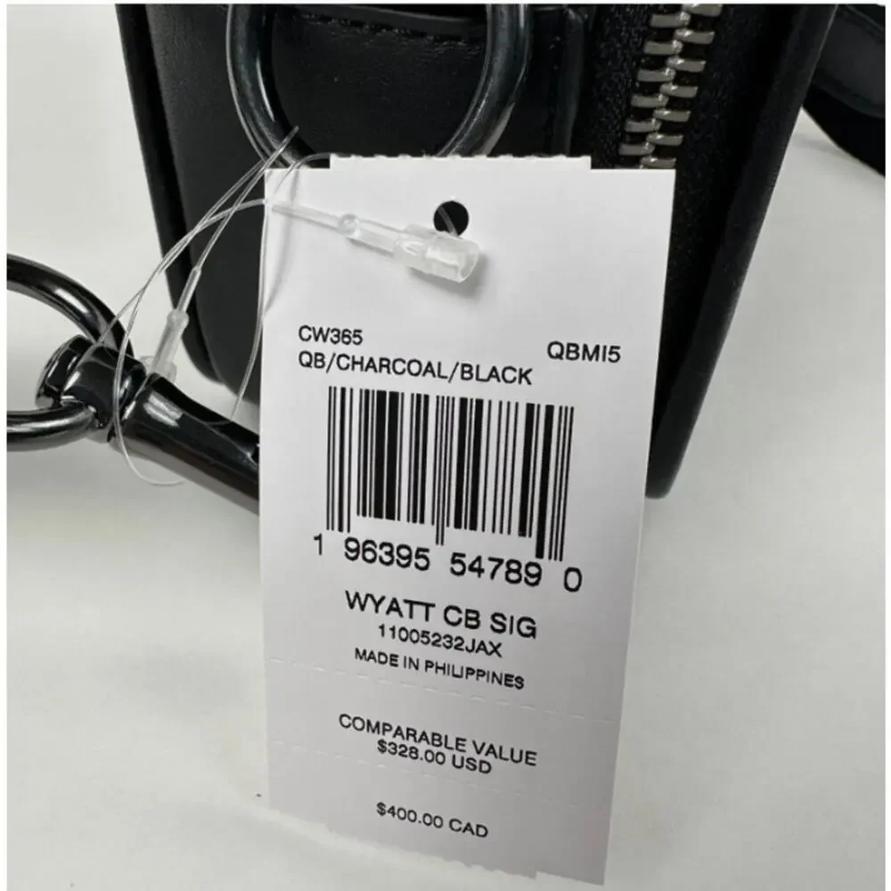 Coach CW365 Wyatt Crossbody Bag In Signature Canvas IN Charcoal/Black